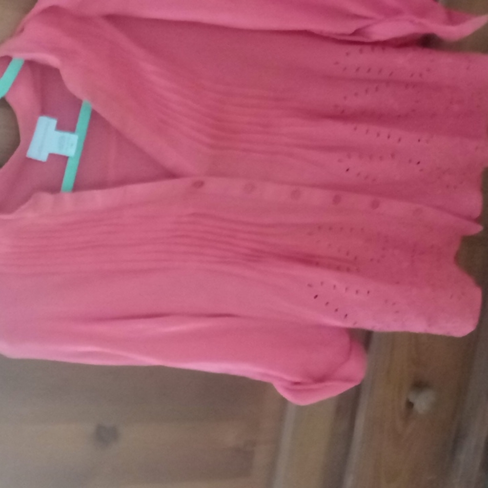 Soft Surroundings coral colored top
